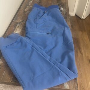 Women’s figs jogger scrub bottoms medium tall ceil blue
